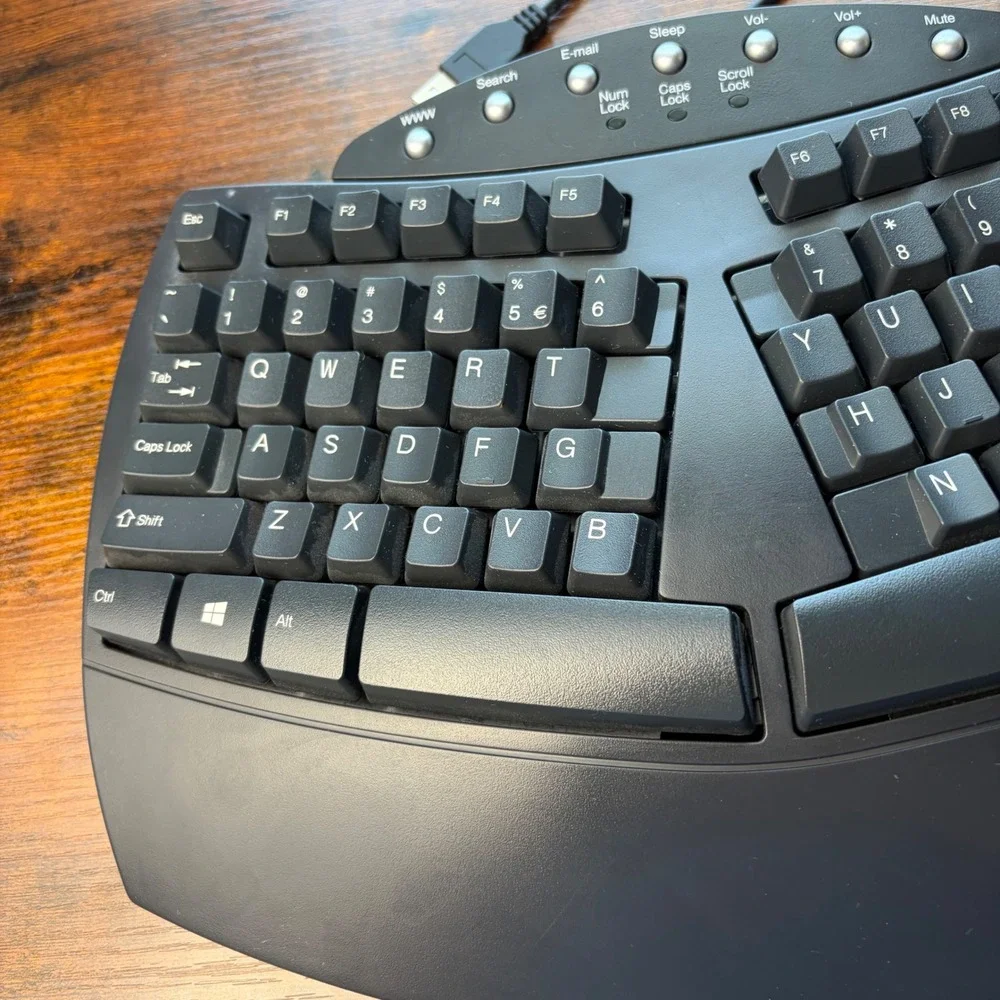 Perixx PERIBOARD-512 Ergonomic Split Keyboard Black USB Wired KU-9938